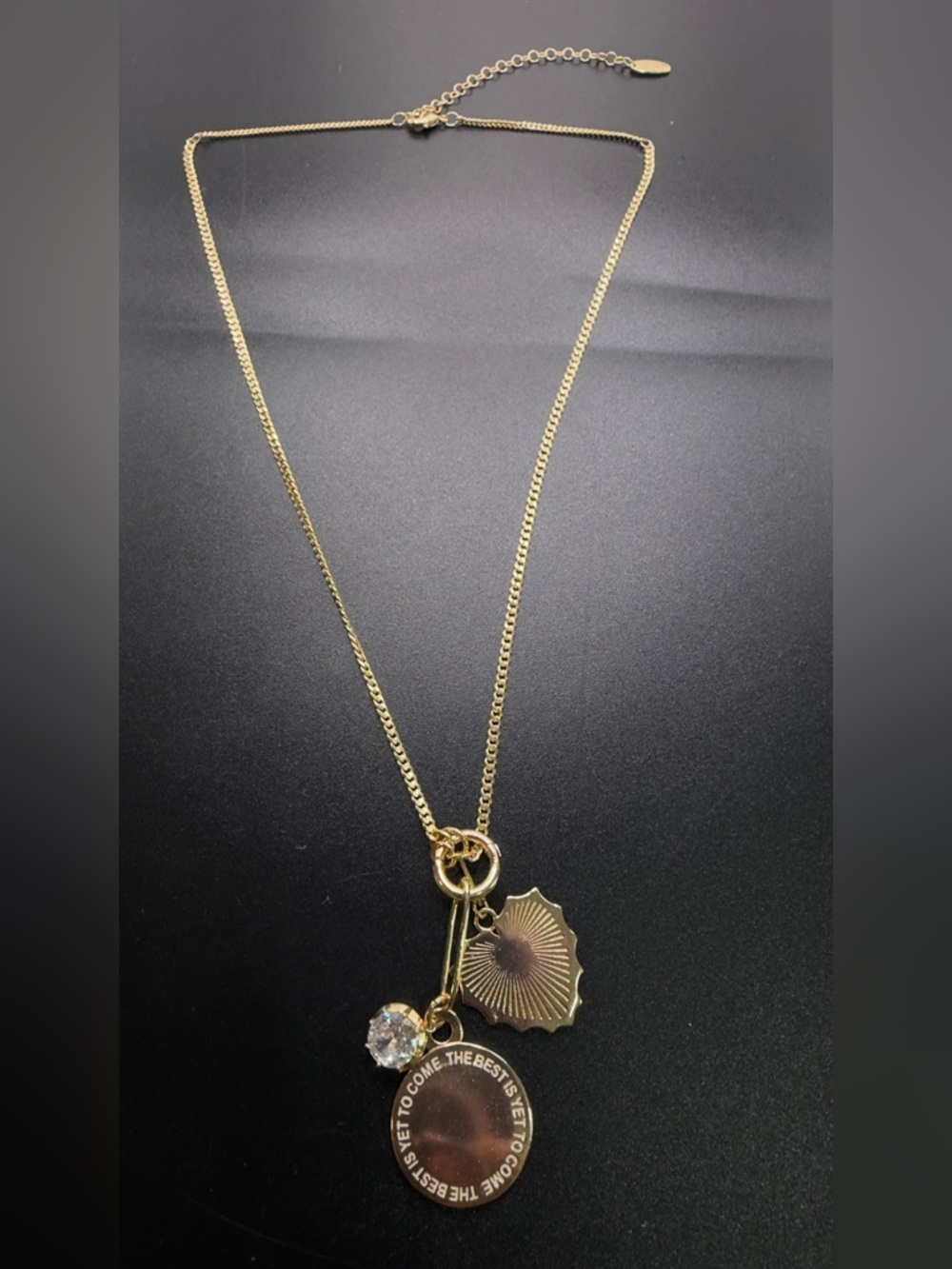 ANTHROPOLOGIE SEREFINA GOLD TONE CHARM NECKLACE INCLUDES 3 CHARMS - Picture 9 of 9